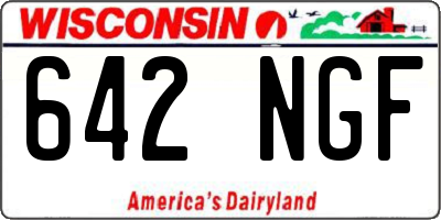 WI license plate 642NGF