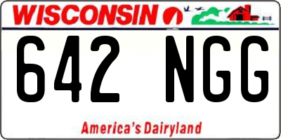 WI license plate 642NGG