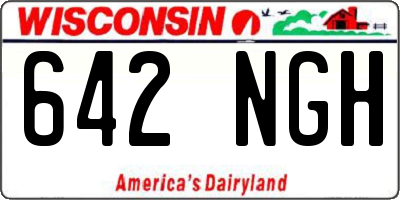 WI license plate 642NGH