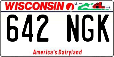 WI license plate 642NGK