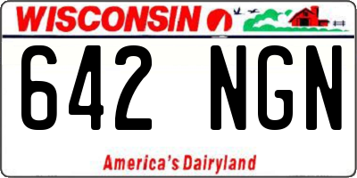 WI license plate 642NGN