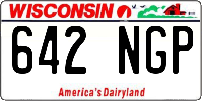 WI license plate 642NGP