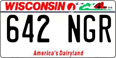 WI license plate 642NGR