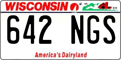 WI license plate 642NGS
