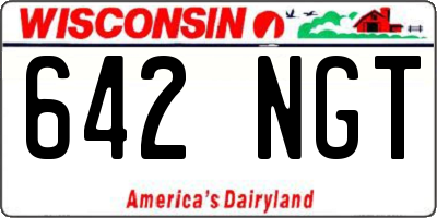 WI license plate 642NGT