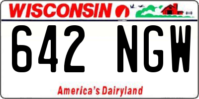WI license plate 642NGW