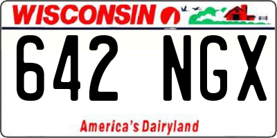 WI license plate 642NGX