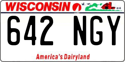 WI license plate 642NGY