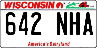WI license plate 642NHA