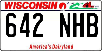WI license plate 642NHB
