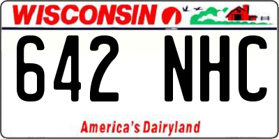 WI license plate 642NHC