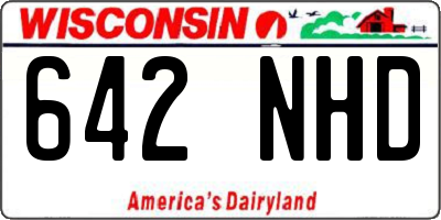 WI license plate 642NHD