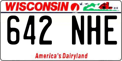 WI license plate 642NHE