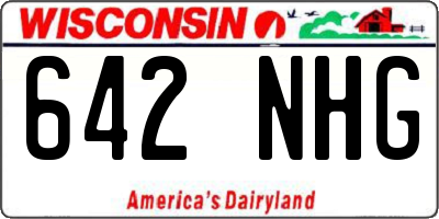 WI license plate 642NHG