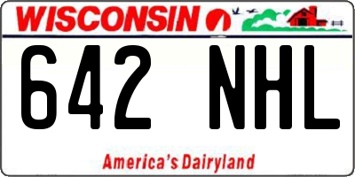WI license plate 642NHL