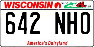 WI license plate 642NHO