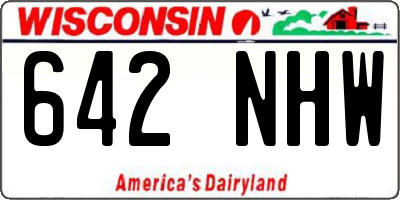 WI license plate 642NHW