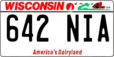 WI license plate 642NIA