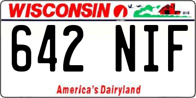 WI license plate 642NIF