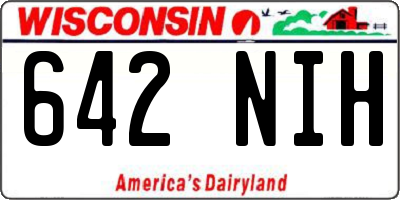 WI license plate 642NIH
