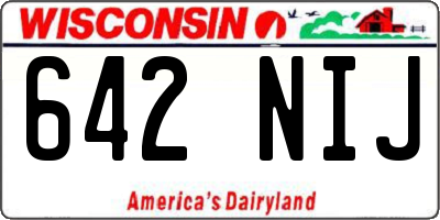 WI license plate 642NIJ