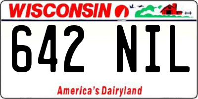 WI license plate 642NIL