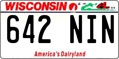 WI license plate 642NIN