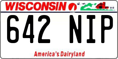 WI license plate 642NIP