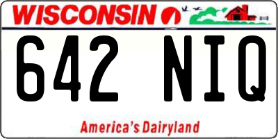 WI license plate 642NIQ