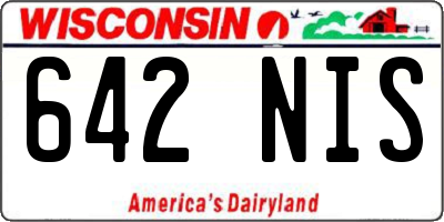 WI license plate 642NIS