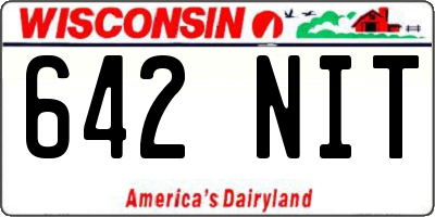 WI license plate 642NIT
