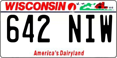 WI license plate 642NIW