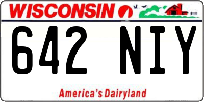 WI license plate 642NIY