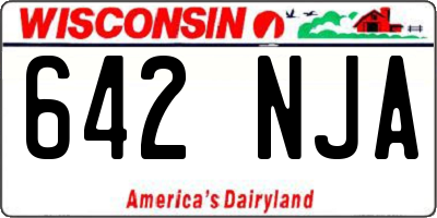 WI license plate 642NJA