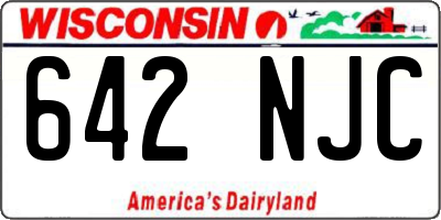 WI license plate 642NJC