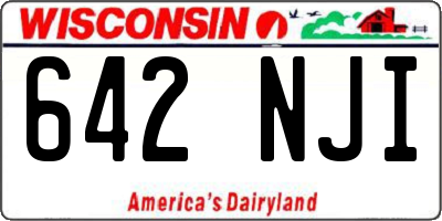 WI license plate 642NJI