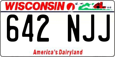 WI license plate 642NJJ