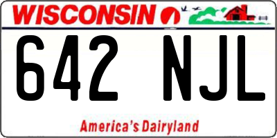 WI license plate 642NJL