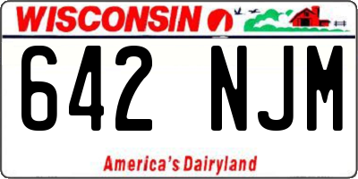 WI license plate 642NJM