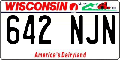 WI license plate 642NJN