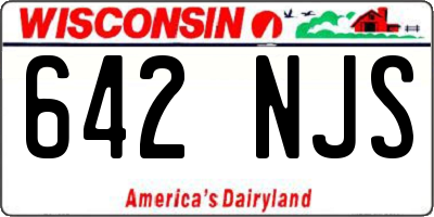 WI license plate 642NJS