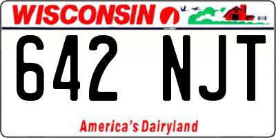 WI license plate 642NJT