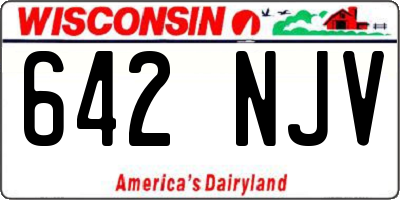 WI license plate 642NJV