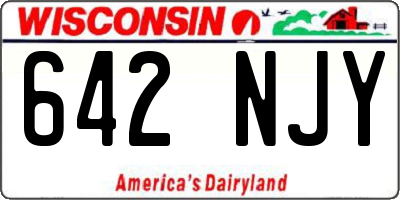 WI license plate 642NJY