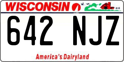 WI license plate 642NJZ