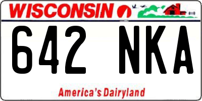 WI license plate 642NKA