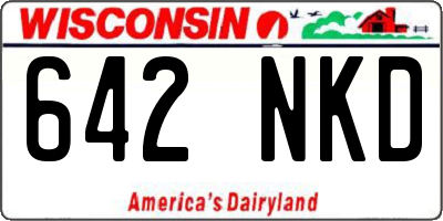 WI license plate 642NKD