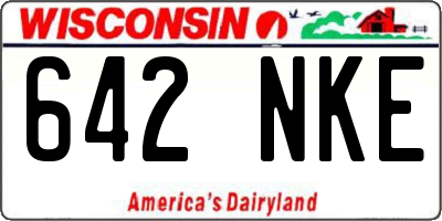 WI license plate 642NKE