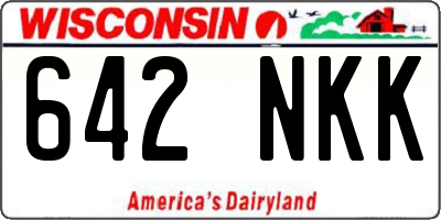 WI license plate 642NKK
