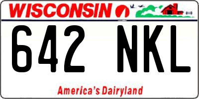 WI license plate 642NKL
